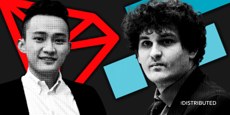 TRON Justin Sun and FTX Sam Bankman-Freid