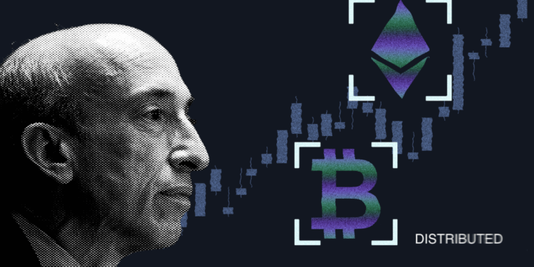 Gary Gensler, Bitcoin and Ethereum price chart