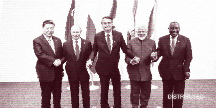 BRICS Representatives Shaking Hands